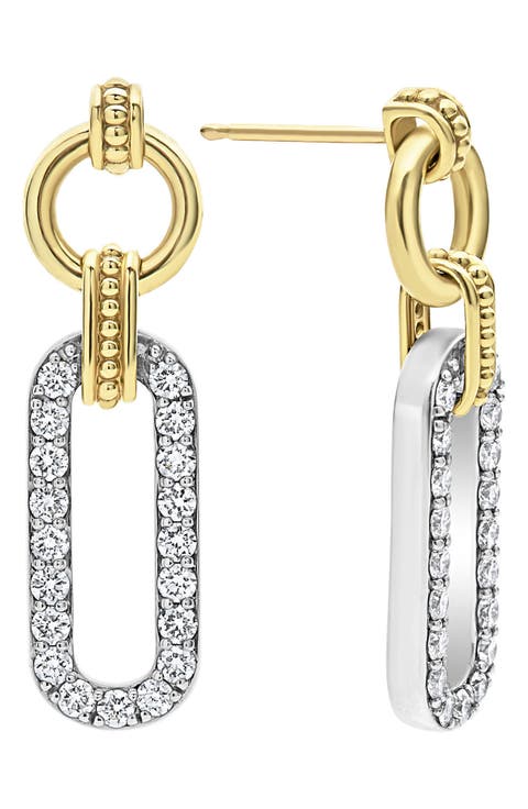 Signature Caviar Links Drop Earrings