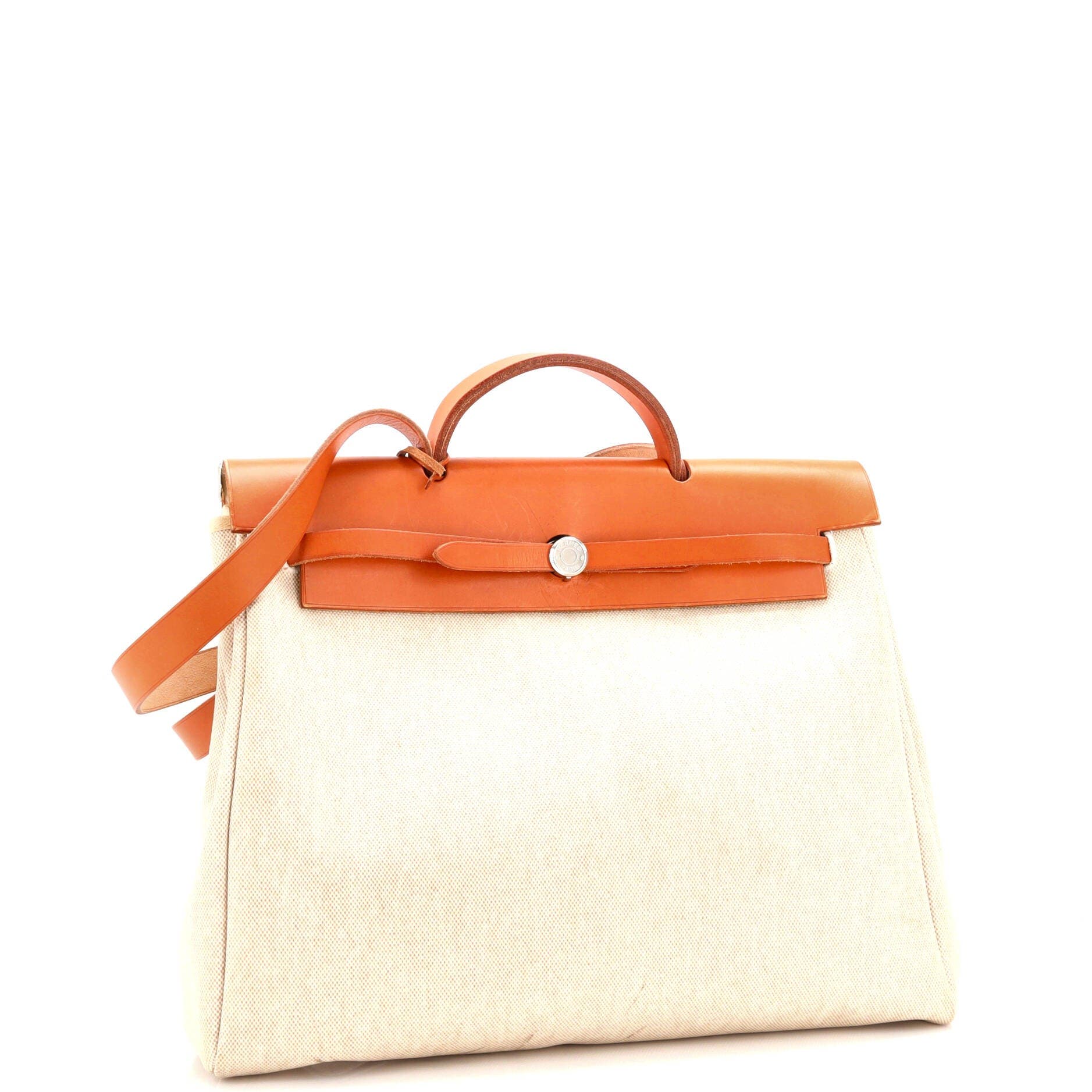 Pre-Owned Hermes Herbag Toile and Leather MM, Alternate, color, 