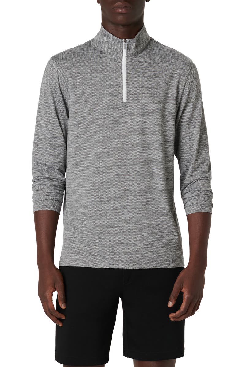 Bugatchi Quarter Zip Performance Pullover, Main, color,
