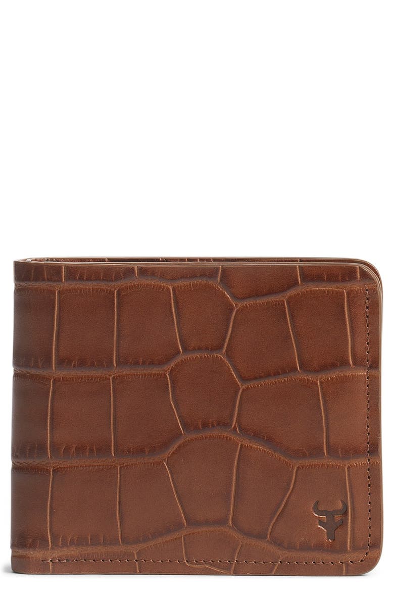 Trask 'Jackson' Slimfold Embossed Leather Wallet, Alternate, color,