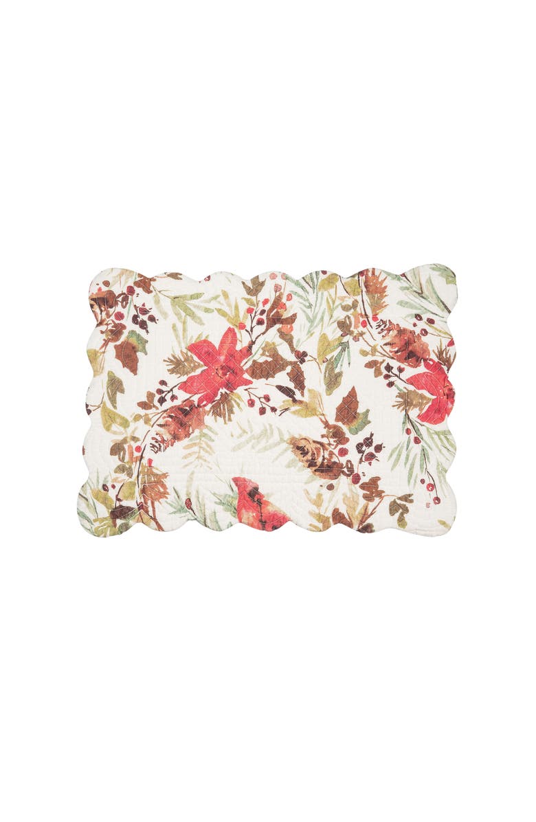 C&F Home Averie Placemats Set of 6, 13" x 19", Alternate, color, White