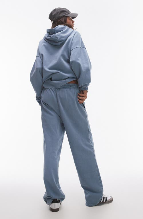 TOPSHOP TOPSHOP ST. GERMAIN STRAIGHT LEG COTTON SWEATPANTS