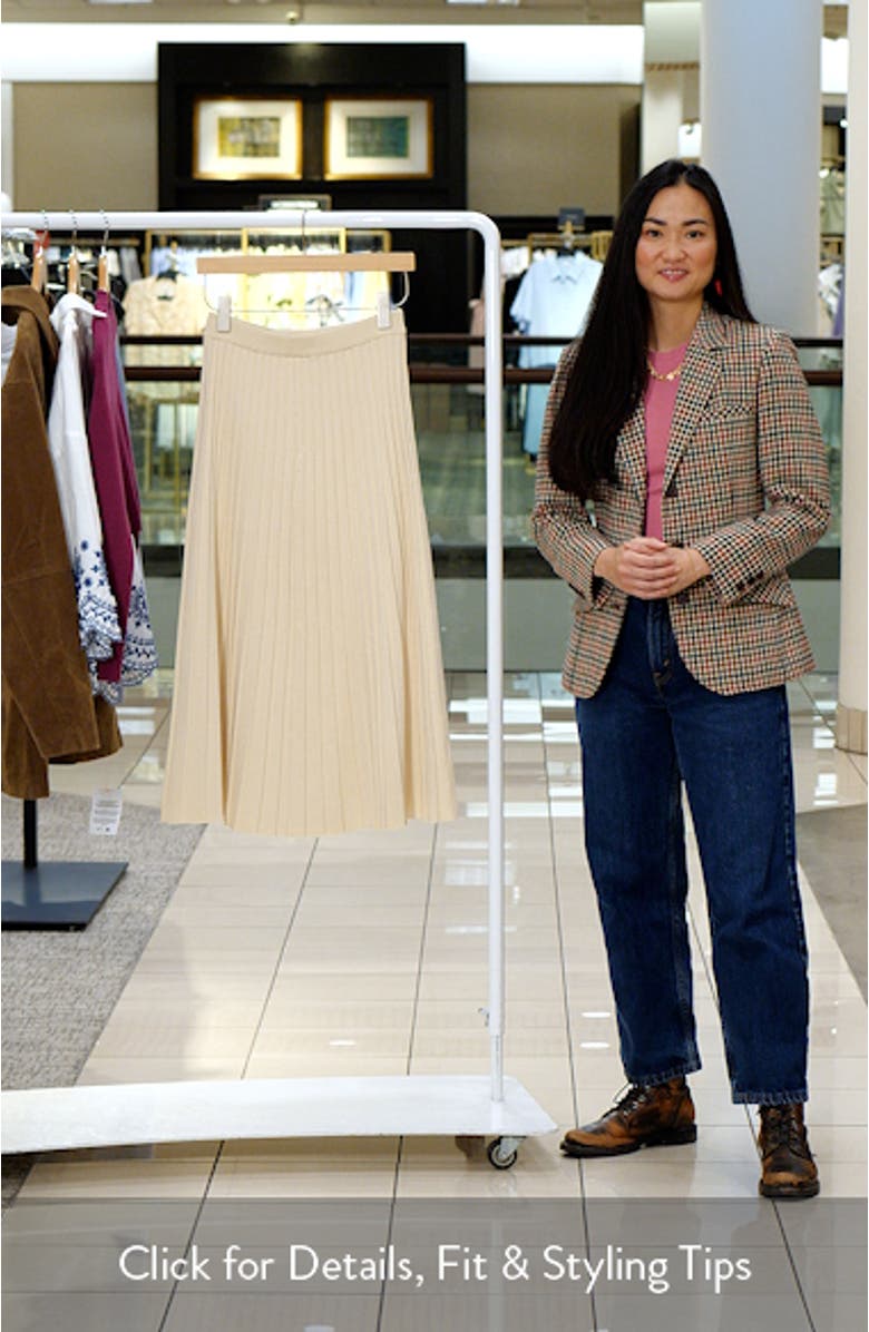 Pleated Knit Midi Skirt, sales video thumbnail