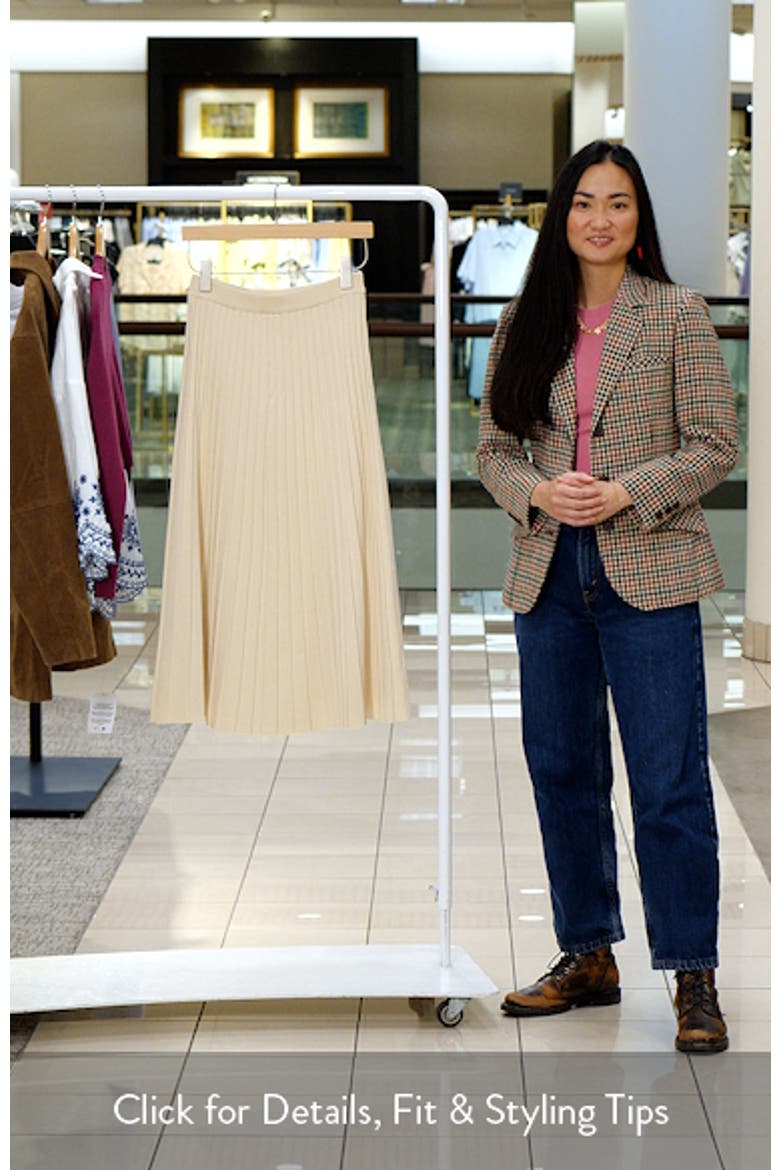 Pleated Knit Midi Skirt video