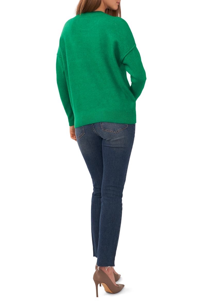 Exposed Seam Crewneck Sweater, Alternate, color, ELECTRIC GREEN