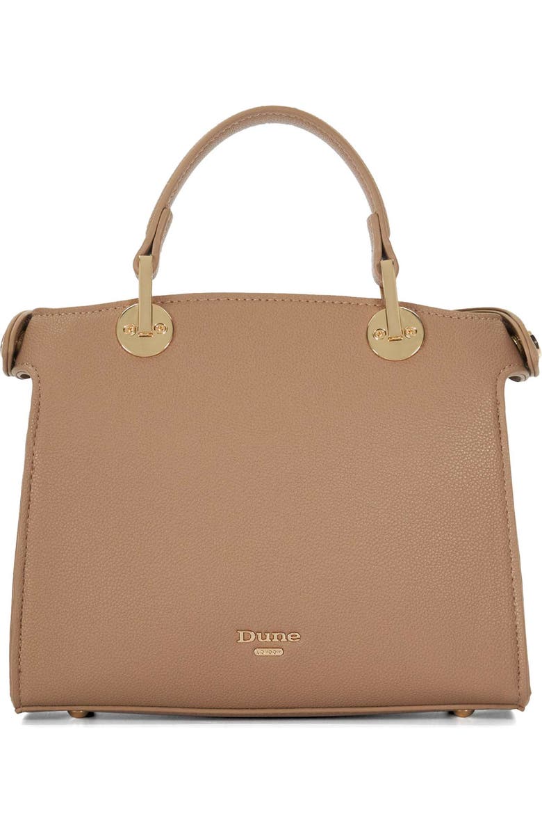 Dune London Daily Faux Leather Top Handle Bag, Alternate, color, Taupe
