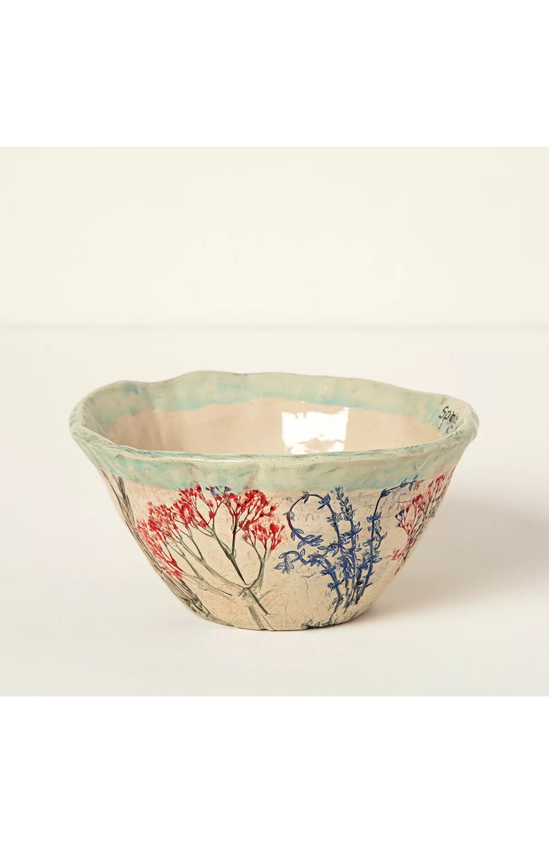 Uncommon Goods Sprigs of Kindness Bowl by Nina J Design Studios, Alternate, color, 