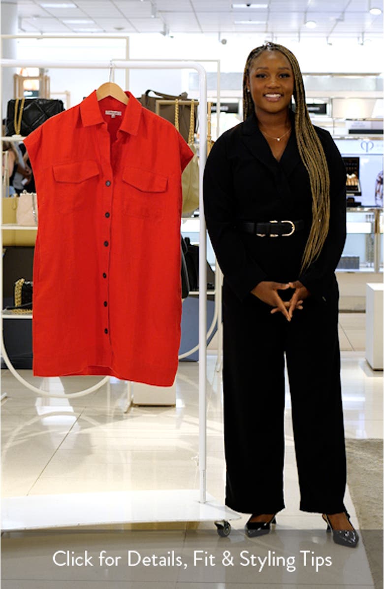 Linen Utility Shirtdress, sales video thumbnail