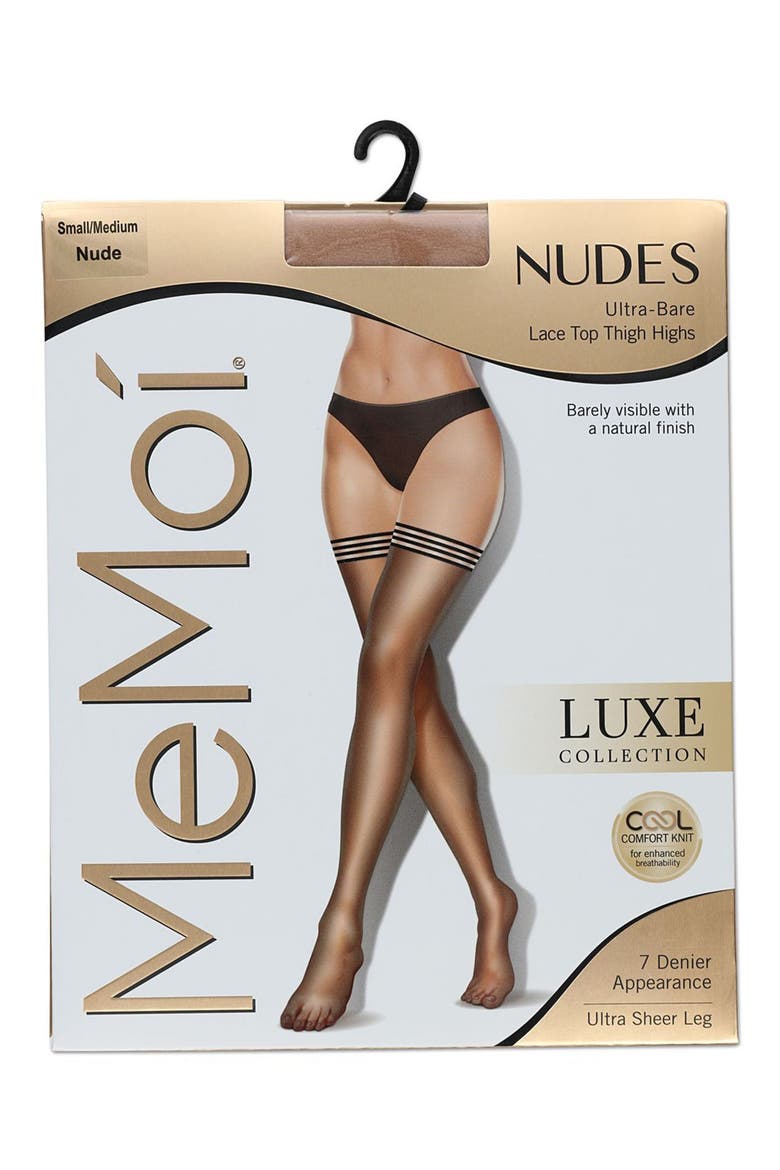Ultrabare Lace Top Thigh High Stockings, Alternate, color, LIGHT BEIGE