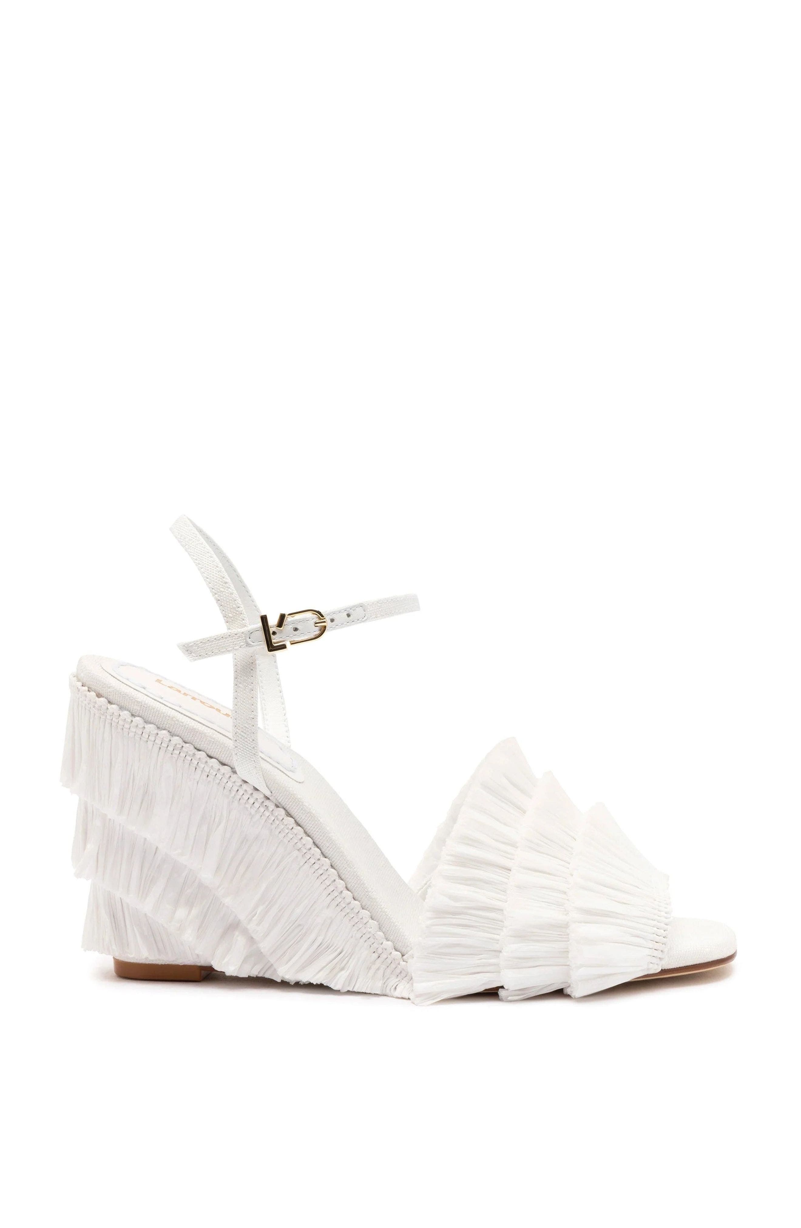 Larroudé Yves Fringe Wedge, Main, color, 