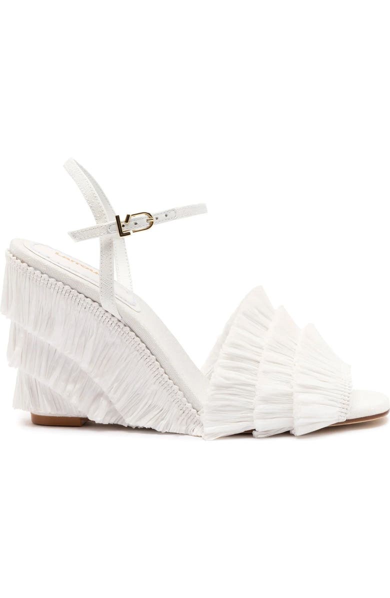 Larroudé Yves Fringe Wedge, Main, color,