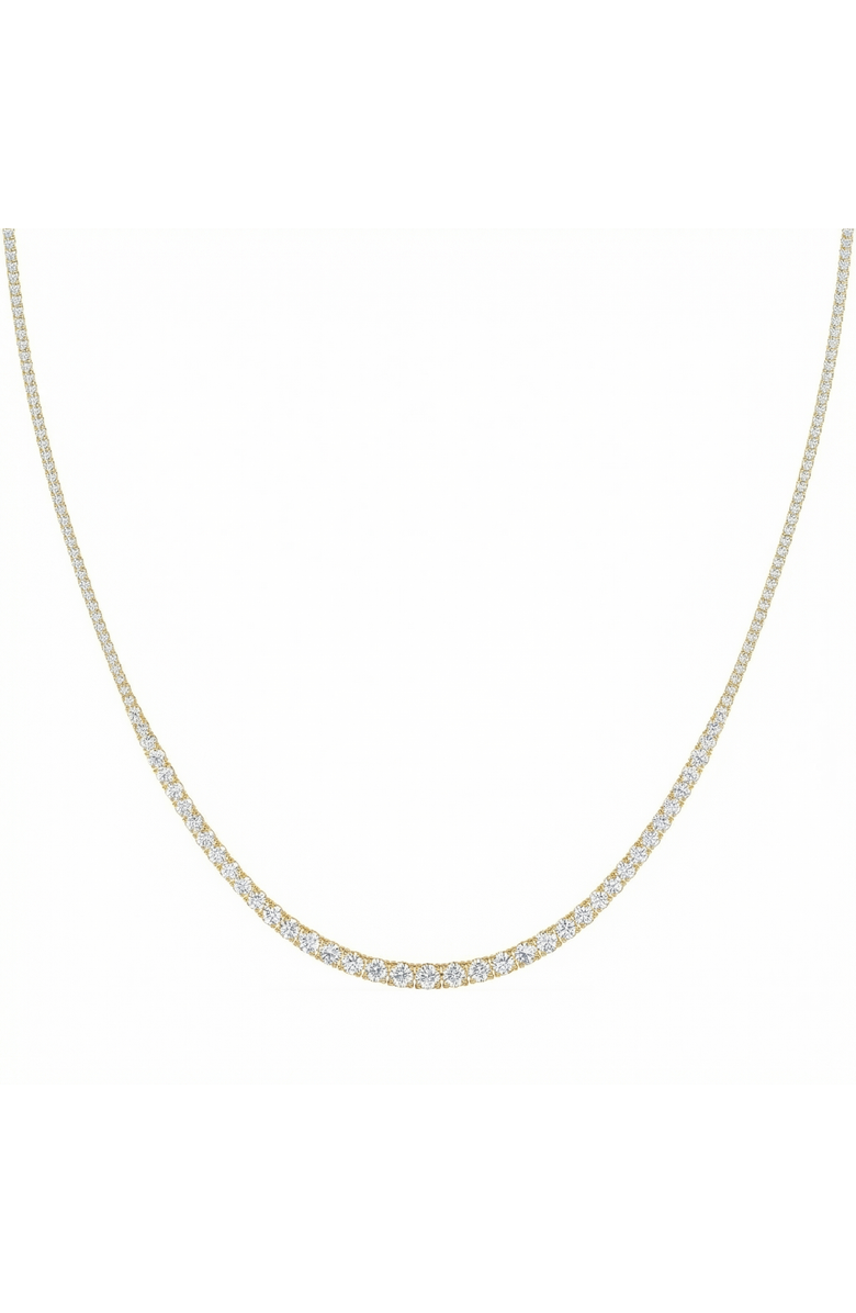 Bliss Diamond 10Ct Graduated Diamond Tennis Necklace Lab Grown 14k Gold 18", Main, color, Yellow Gold