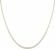Bliss Diamond 10Ct Graduated Diamond Tennis Necklace Lab Grown 14k Gold 18"