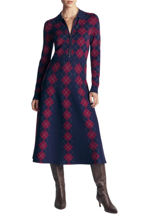 Fiona Zip Front Knitted Dress