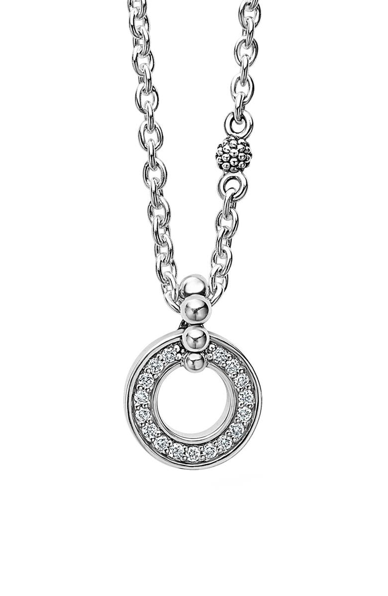 LAGOS Caviar Spark Diamond Stud Earrings & Necklace Set, Alternate, color, 