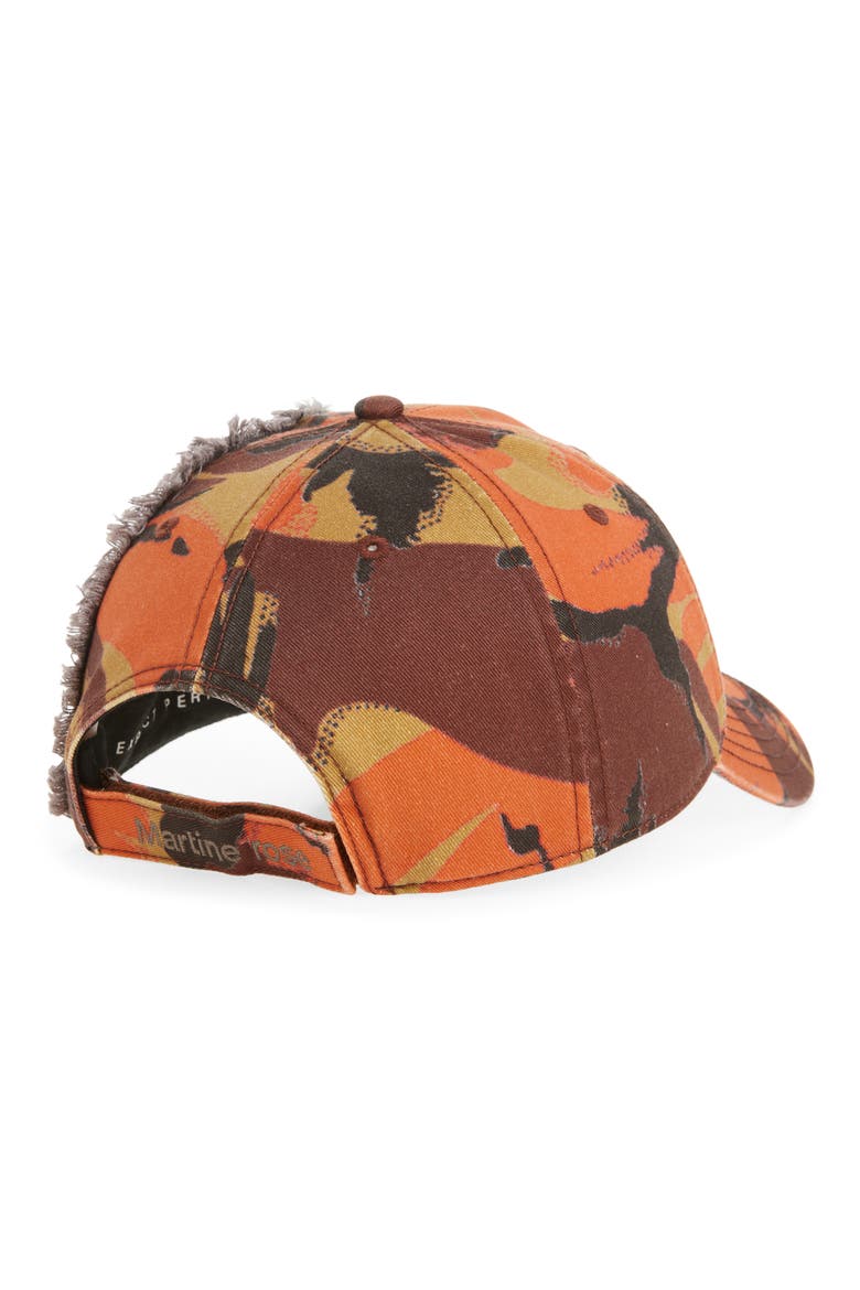 Print Collage Baseball Cap, Alternate, color, ORANGE CAMO