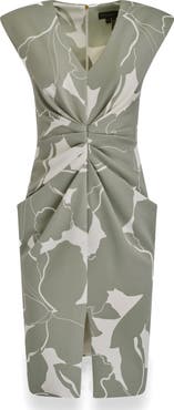 Donna Karan New York Gathered Sleeveless Sheath