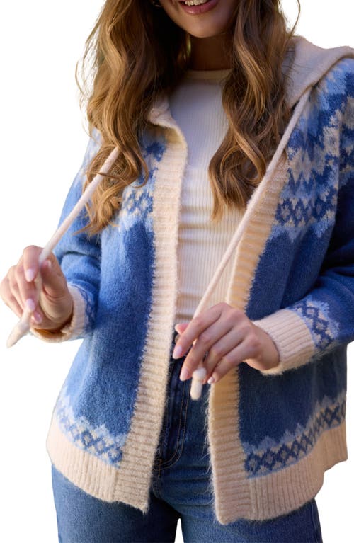 Saachi Fait Isle Hooded Cardigan In Brown
