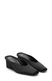 Square Toe Wedge Mule