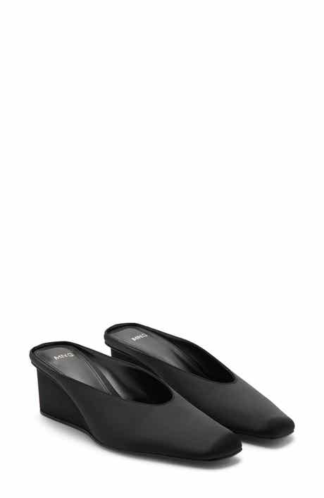 Square Toe Wedge Mule