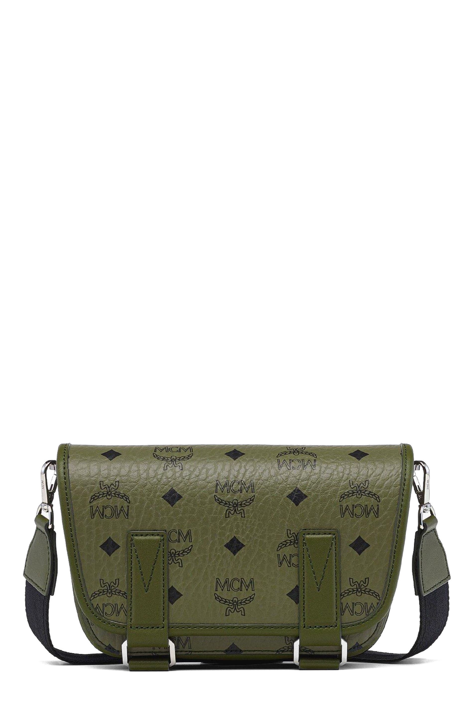 MCM Aren Messenger Bag in Visetos, Main, color, 