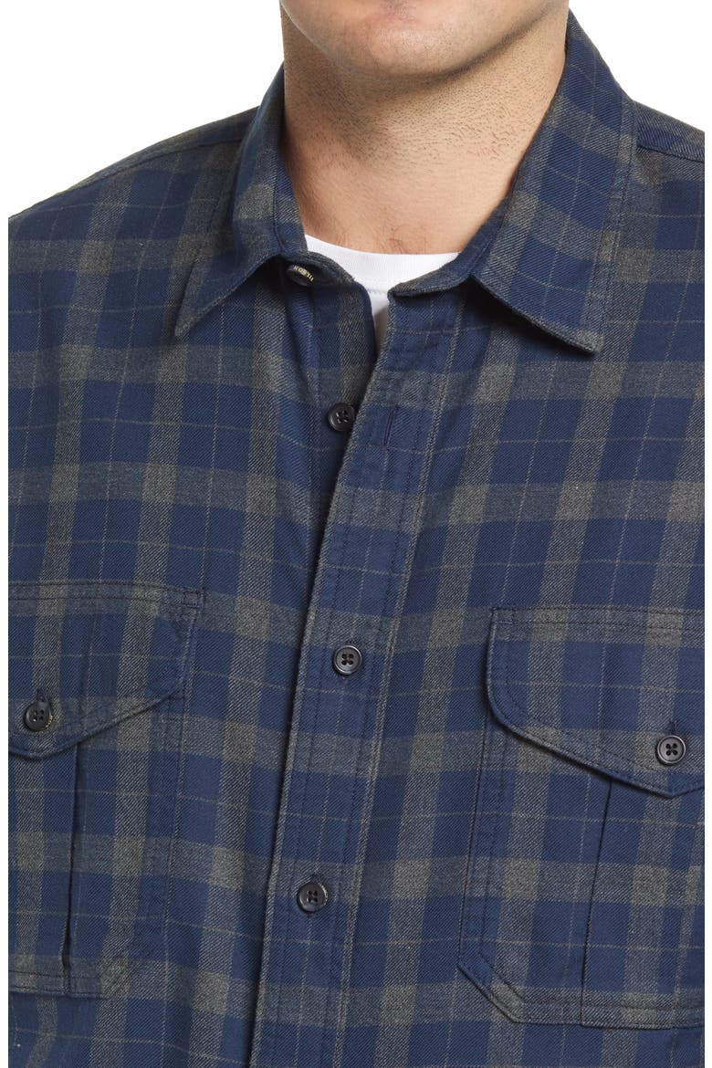 Alaskan Guide Regular Fit Twill Shirt, Alternate, color, NAVY HEATHER GREY