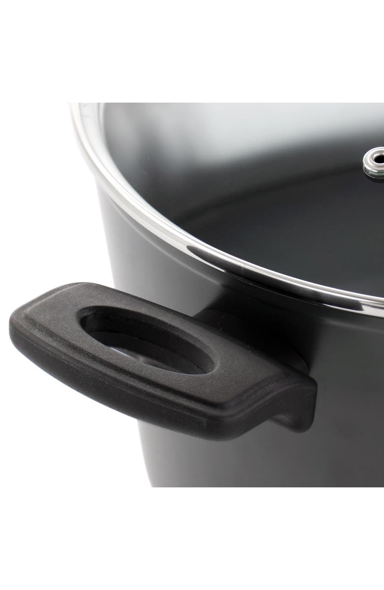 OSTER Kingsway 5.5 Quart Aluminum Nonstick Dutch Oven With Lid, Alternate, color, Black