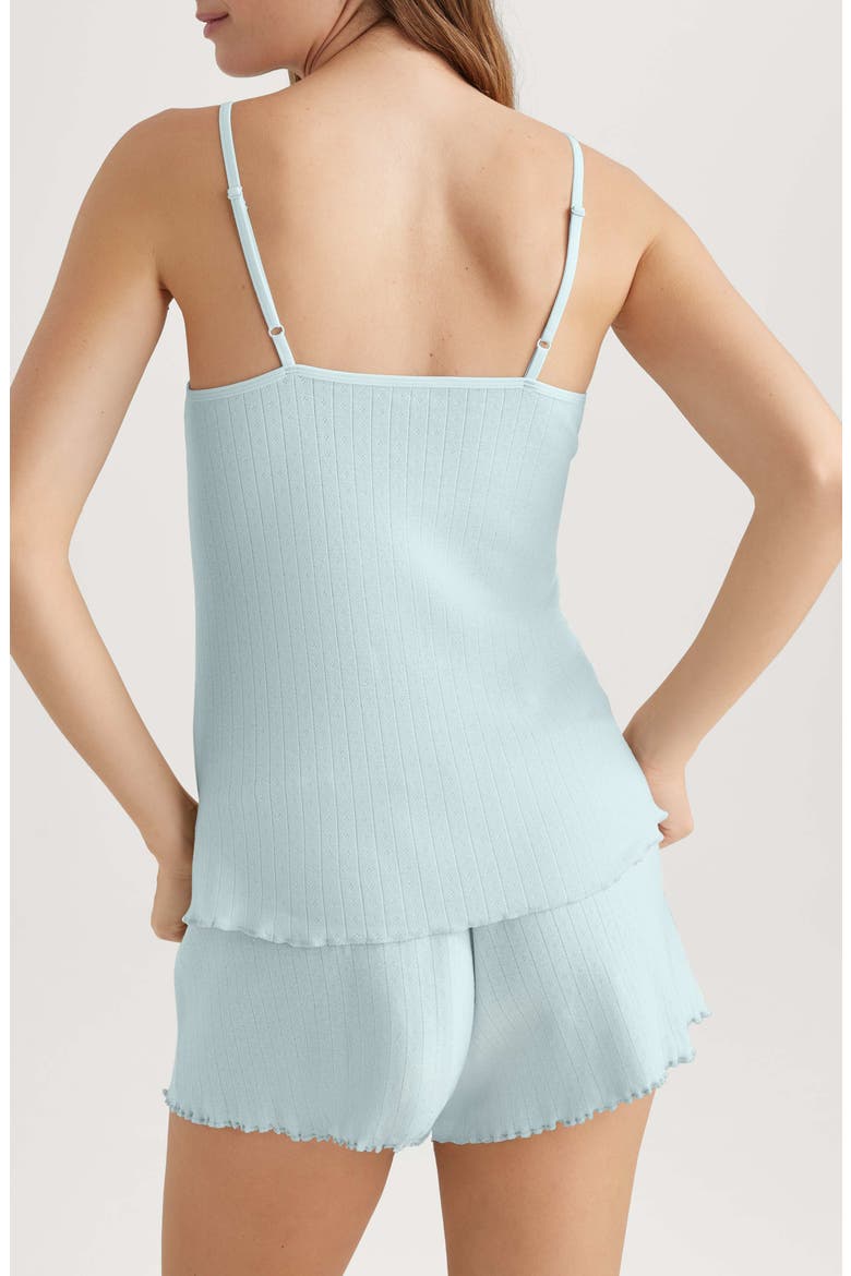 Pointelle Rib Sleep Camisole, Alternate, color, BLUE/ GREEN