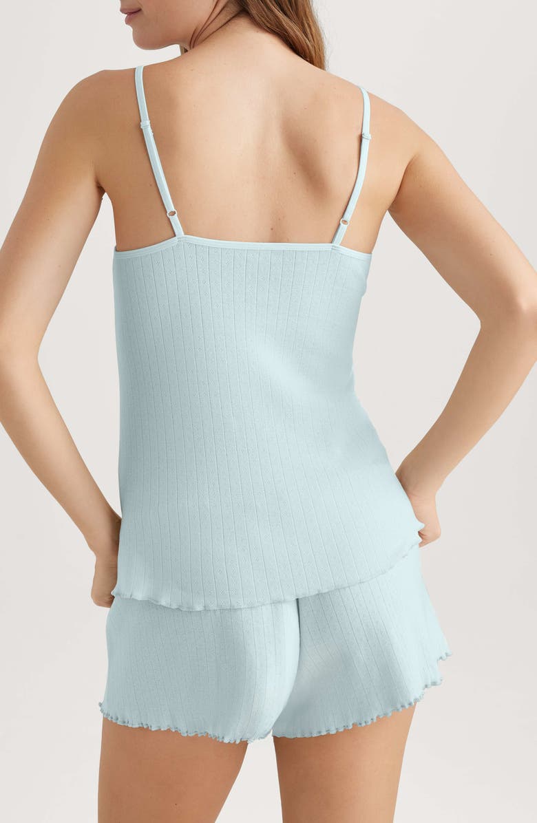 Tommy John Pointelle Rib Sleep Camisole, Alternate, color, Blue/ Green
