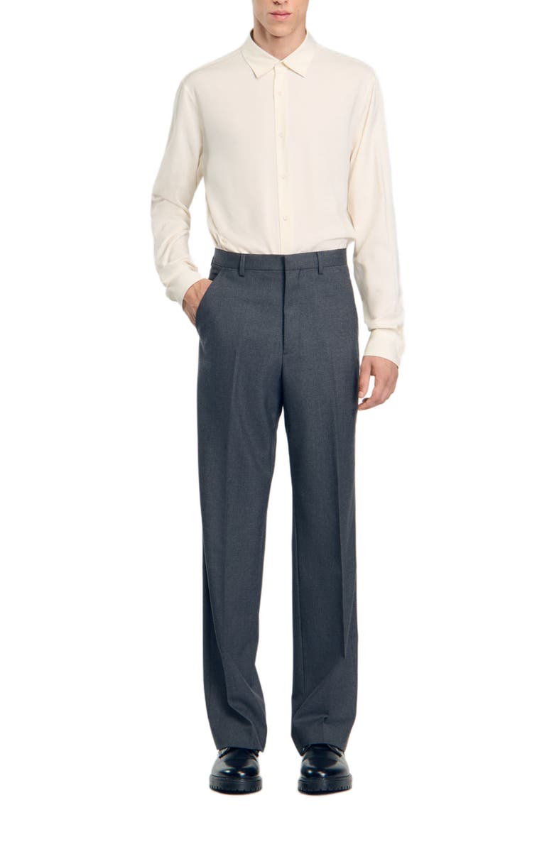 SANDRO Wide-leg suit trousers, Alternate, color,