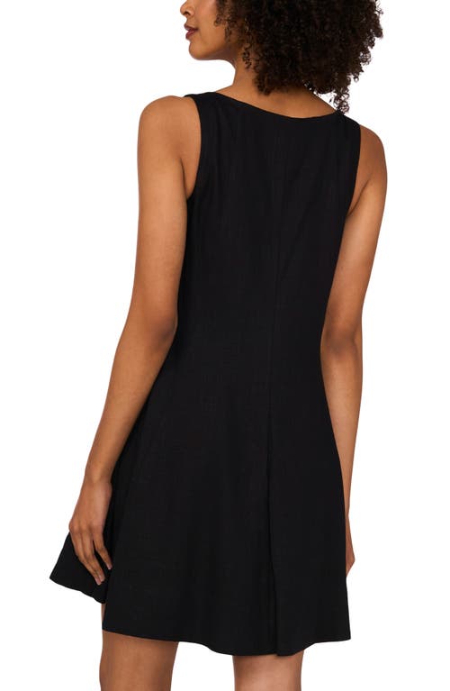 1.state Sleeveless Full Circle Minidress In Rich Black