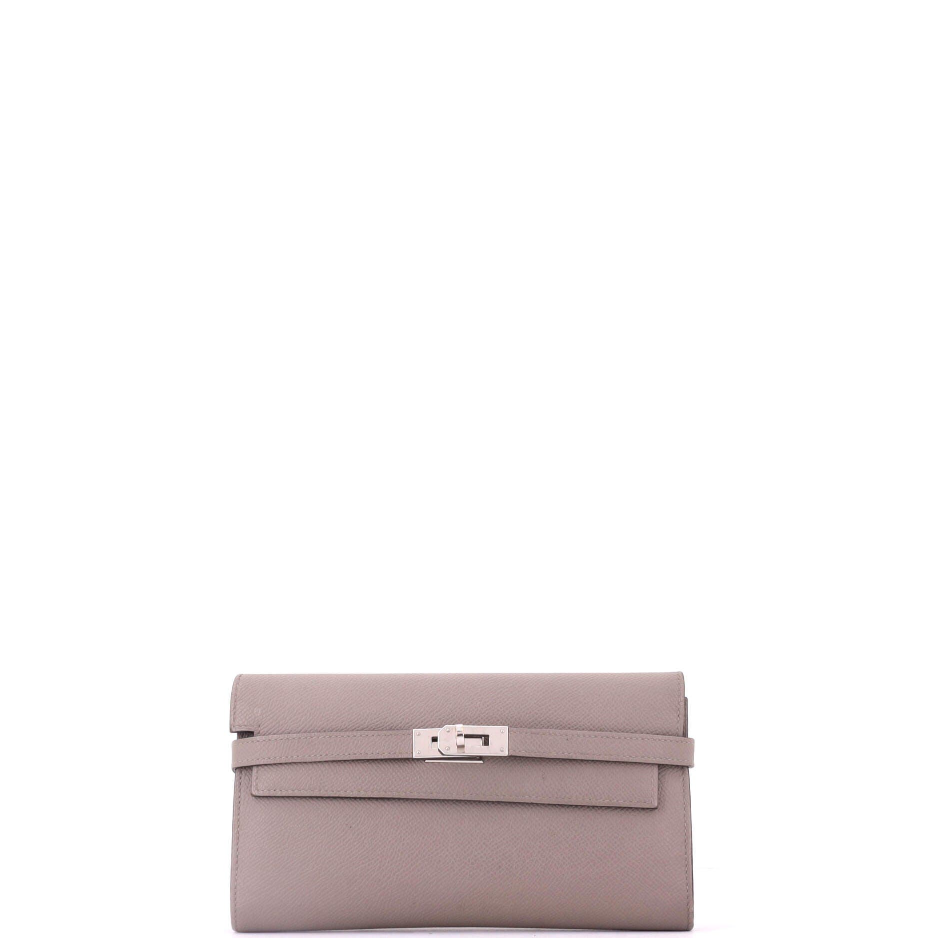 Kelly Wallet Verso Epsom Long, Main, color, Grey