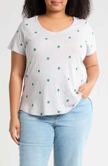 Lucky Brand Embroidered Cotton T-Shirt
