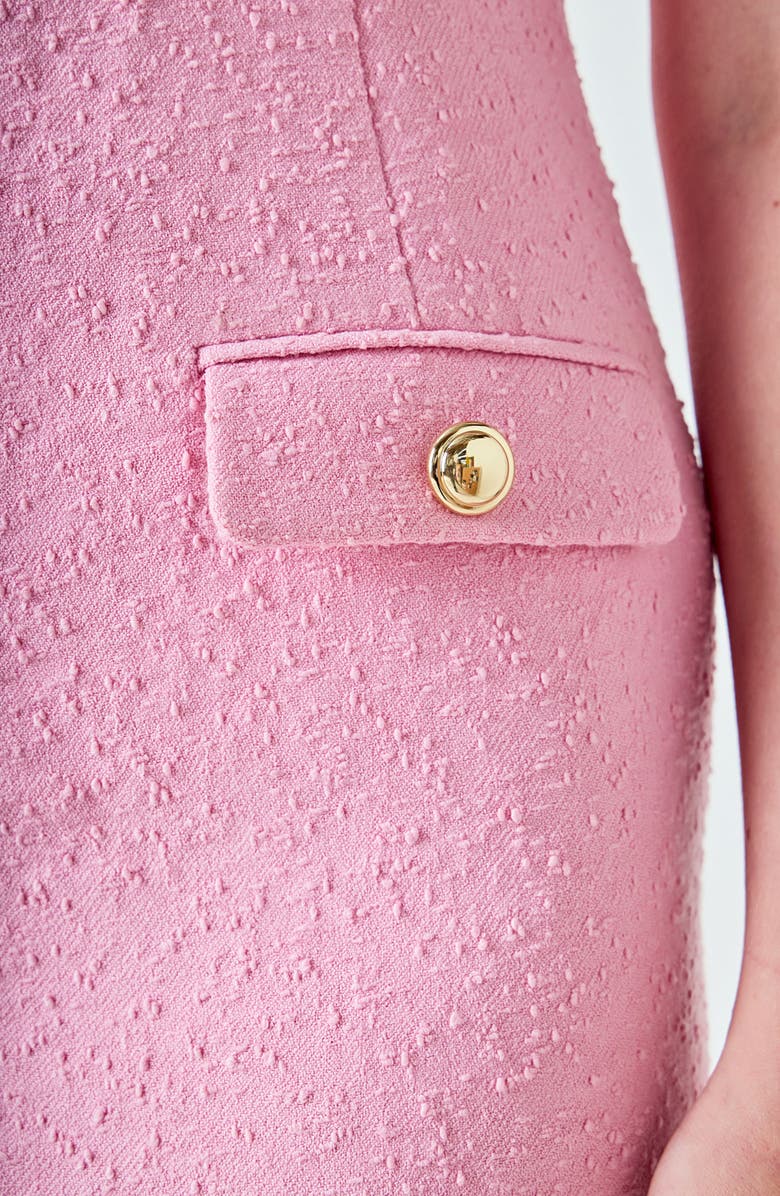 Endless Rose Tweed Button-Up Minidress, Alternate, color, Pink