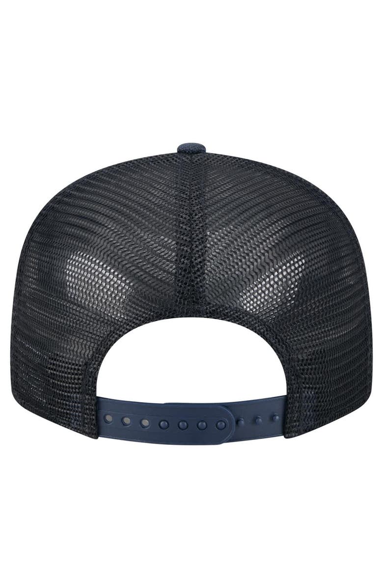 New Era Men's New Era Navy Boston Red Sox Split Panel 9FIFTY Trucker Snapback, Alternate, color,