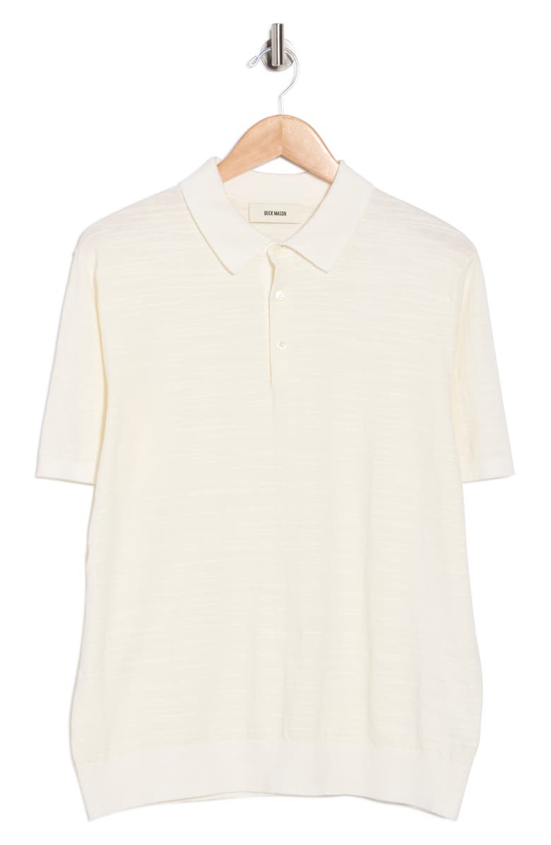 BUCK MASON Avalon Knit Polo, Main, color, Ivory