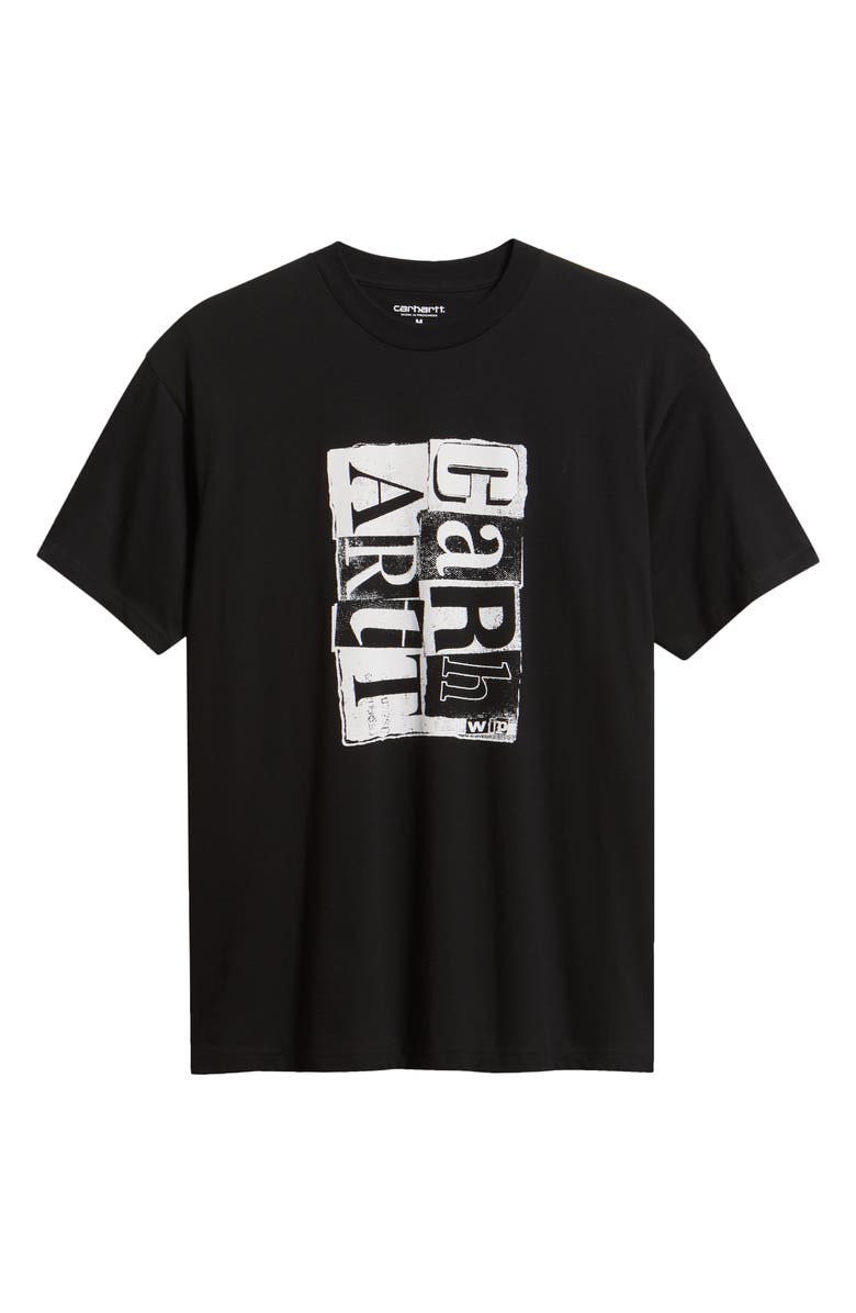 Carhartt Work In Progress Moving Letterpress Cotton Graphic T-Shirt, Alternate, color, Black