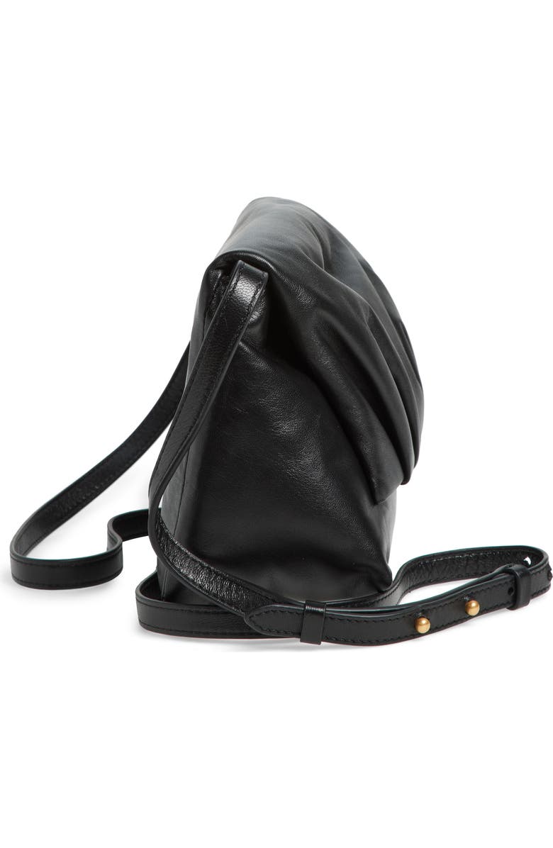 Dries Van Noten Medium Pleated Leather Shoulder Bag, Alternate, color,