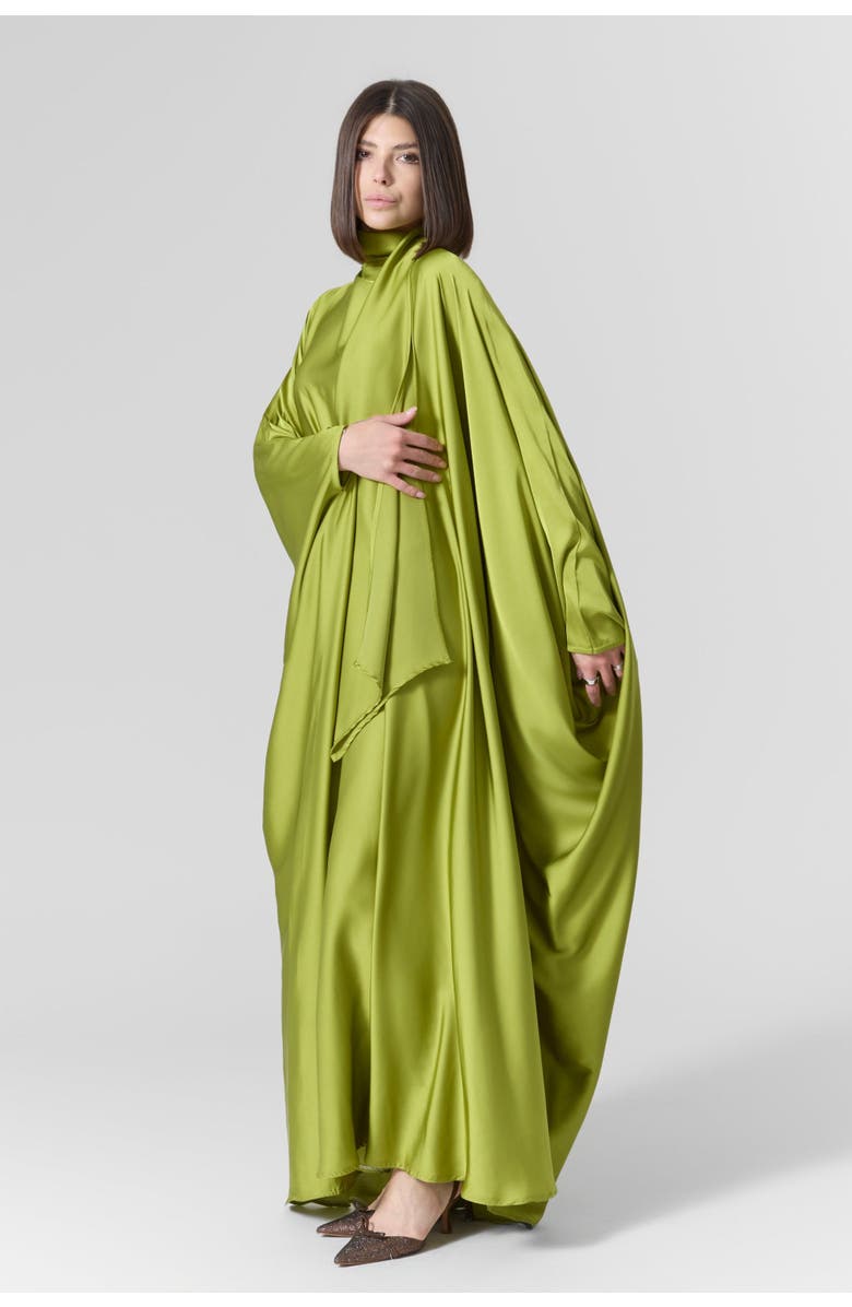 Le Fafo Luna Silk Scarf Kaftan, Alternate, color, 