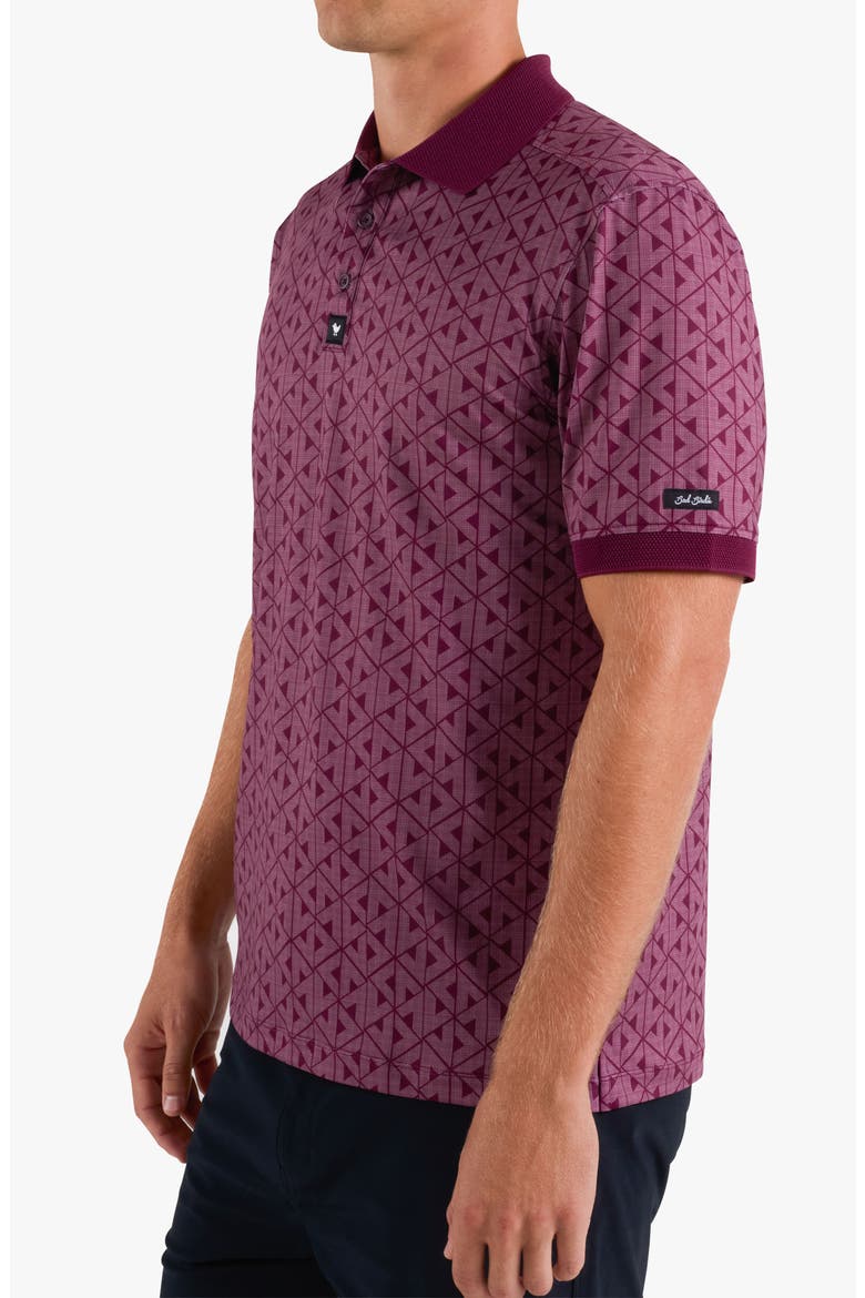 Ridge Geo Pattern Performance Golf Polo, Alternate, color, NIGHTCAP - FIG