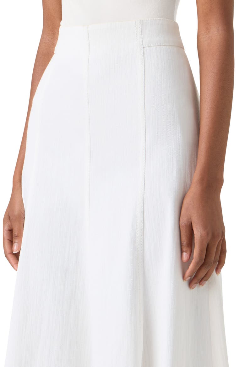 Stretch Denim A-Line Midi Skirt, Alternate, color, CREAM