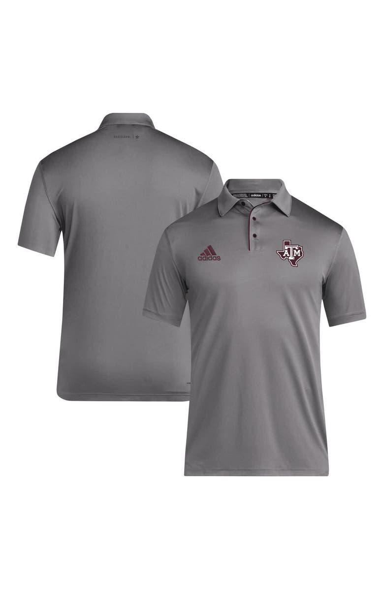 adidas Men's adidas Gray Texas A&M Aggies 2024 Coaches AEROREADY Polo, Alternate, color, 