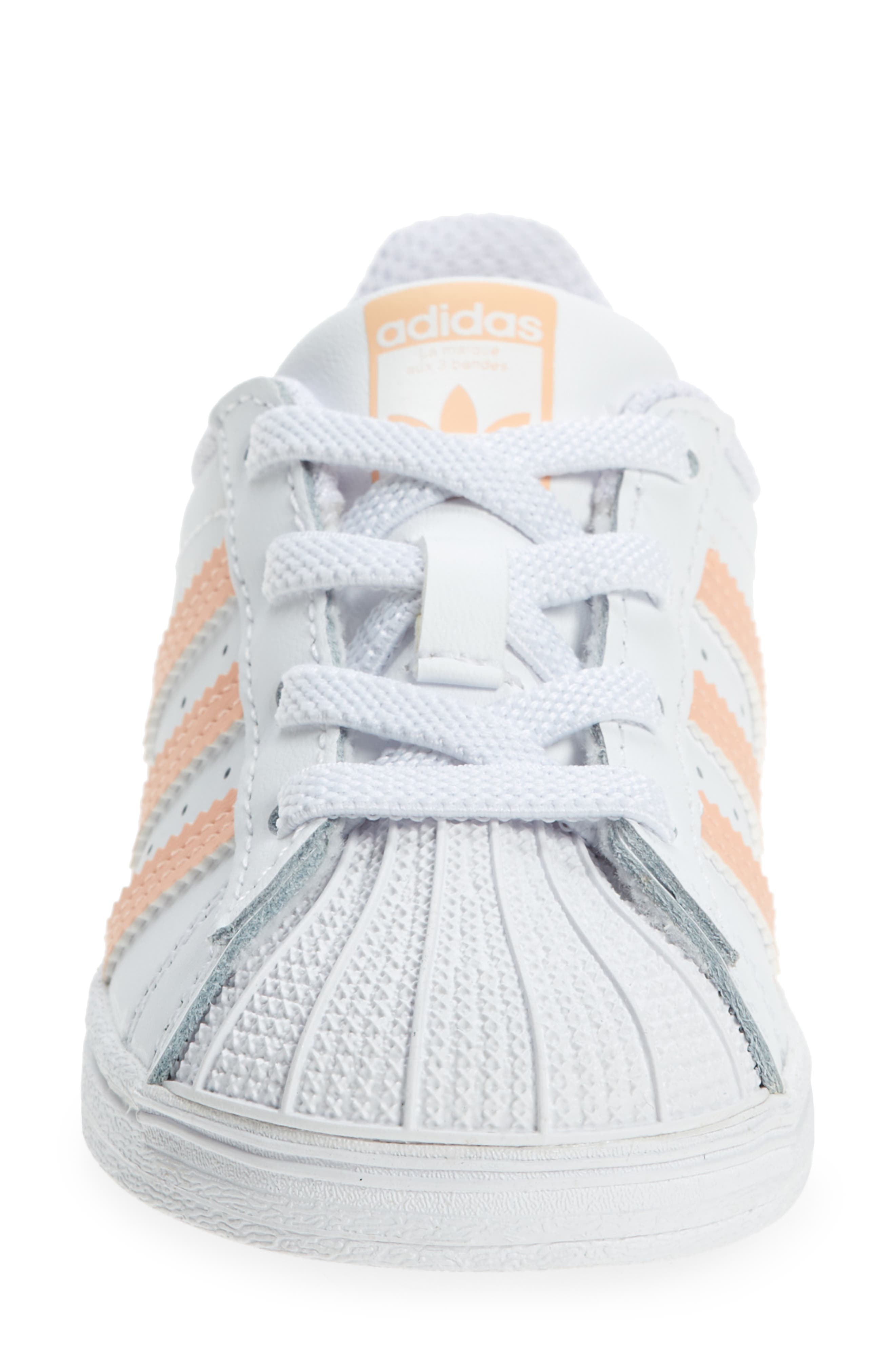 Superstar Sneaker, Alternate, color, WHITE/ PINK