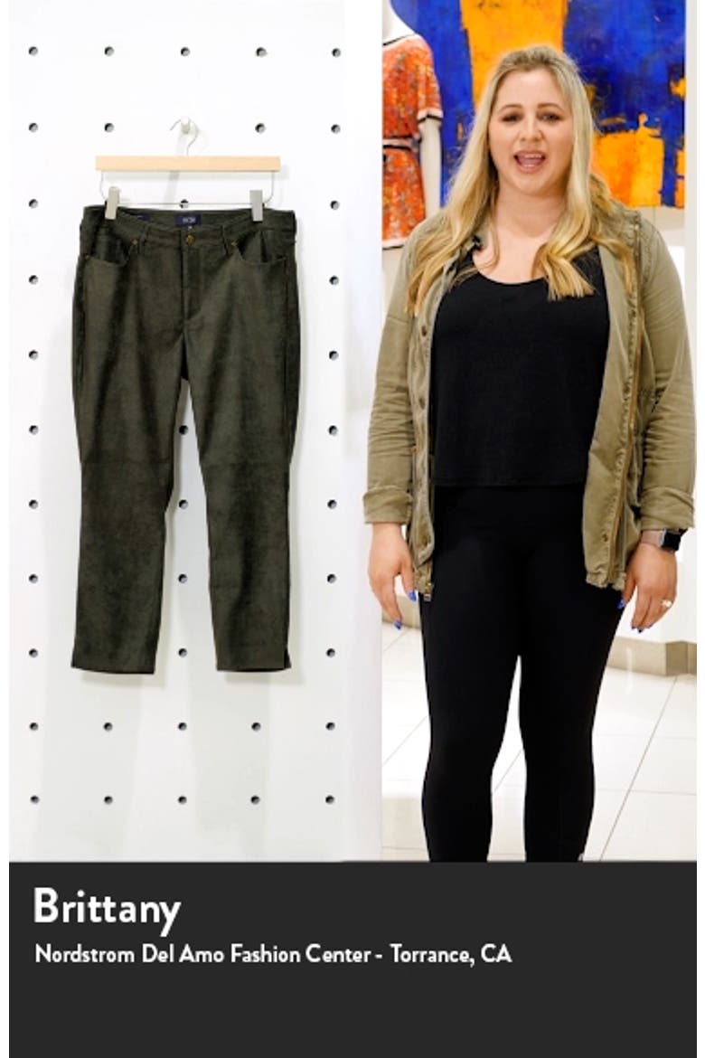 Alina Split Hem Faux Suede Ankle Skinny Jeans video