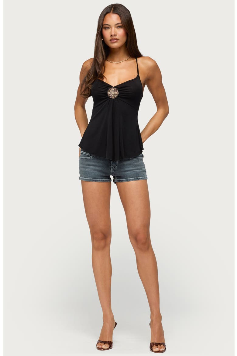 Kirstine Beaded Patch Tank Top, Alternate, color, BLACK