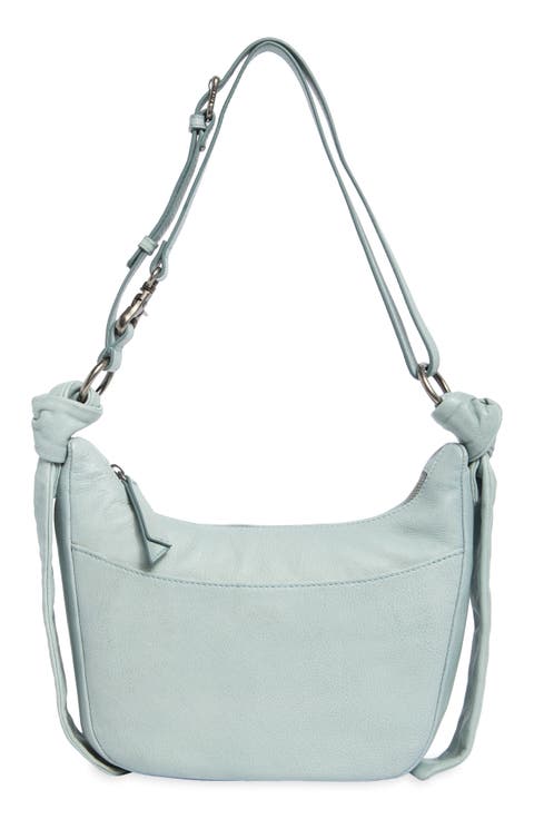 Nora Knotted Metallic Leather Crossbody Bag