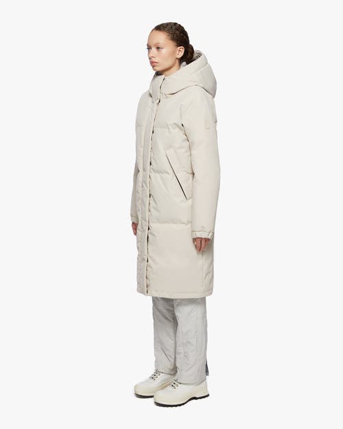 Quartz Co. Ines | Hooded Down Winter Jacket In Oatmeal