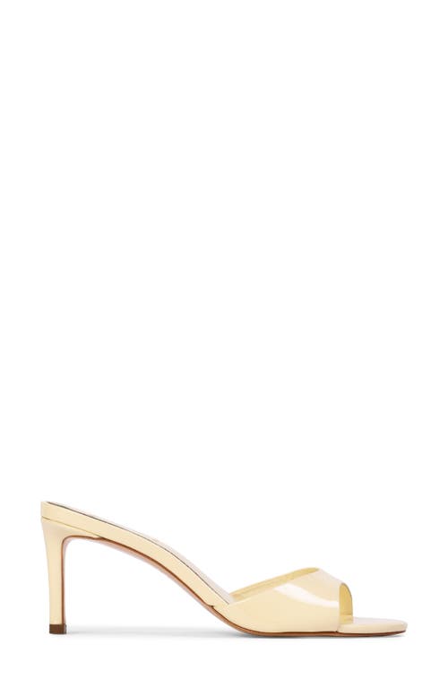 Black Suede Studio Freddie Metallic Stiletto Mule Sandals In Butter Patent