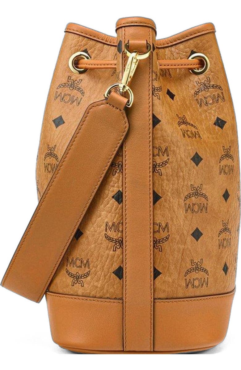 MCM Dessau Drawstring Bag in Visetos, Alternate, color,