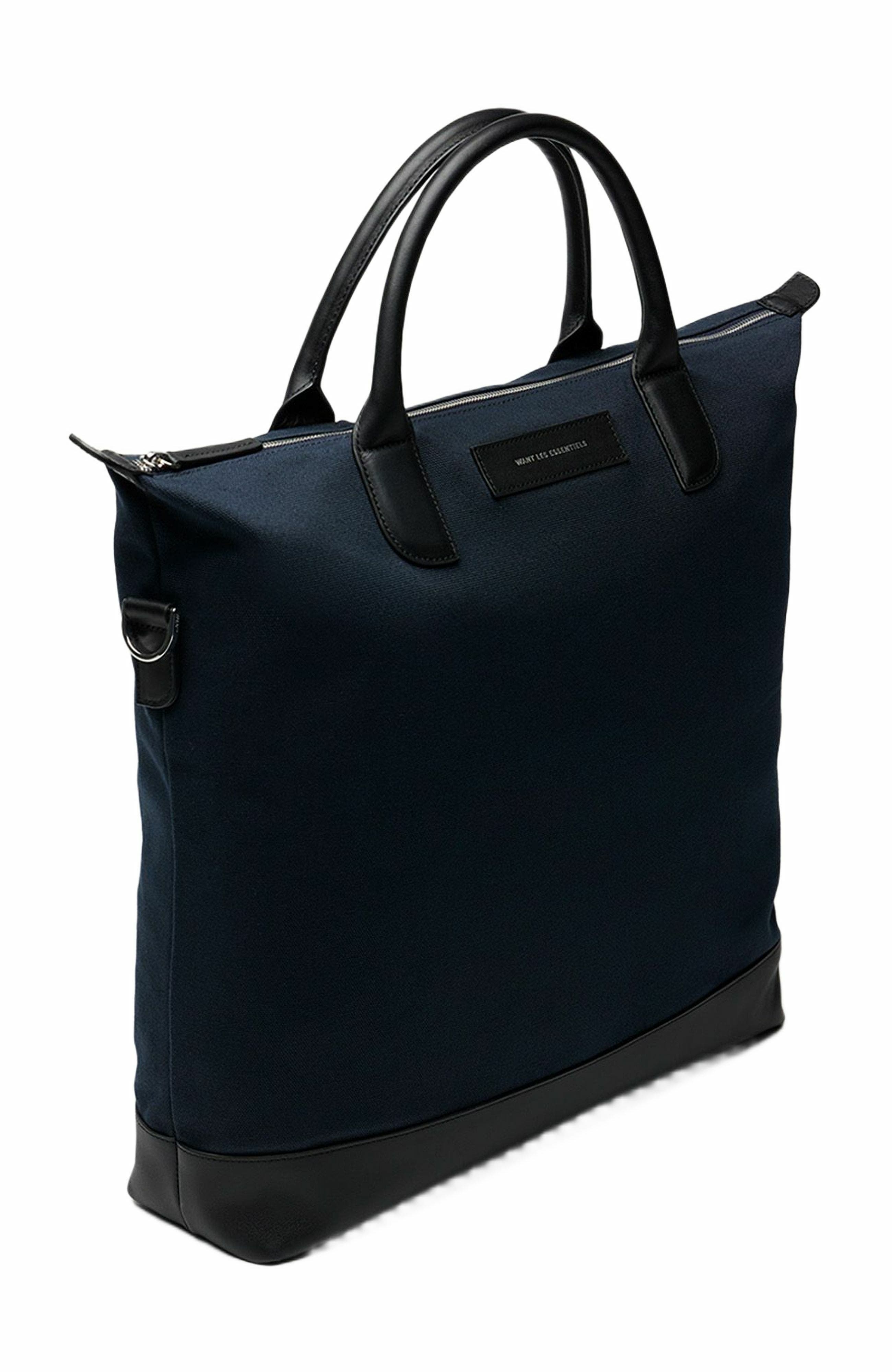 O'Hare Organic Cotton Canvas Tote, Alternate, color, Navy